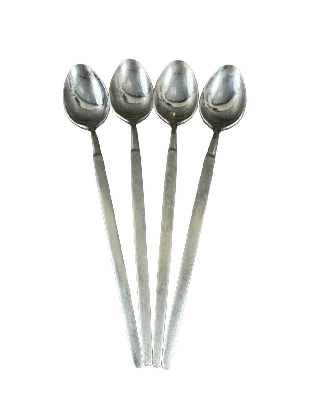 Vintage MCM SRI Stanley Roberts Astro Flatware Japan - 4 Long Iced Tea Spoons